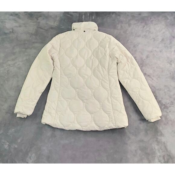 Columbia Omni-Heat Sz S Heavenly Long Puffer Jacket Womens Beige Jacket Winter 4 - Picture 10 of 11
